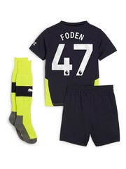 Puma Blue Manchester City Away Minikit 2024-25 Foden 47 Printing - Image 3 of 3