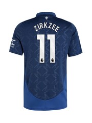 adidas Blue Manchester United EPL Away Shirt 2024-25 With Zirkzee 11 Printing - Image 3 of 3