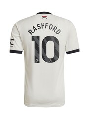 adidas White Manchester United EPL Third Authentic Shirt 2024-25 With Rashford 10 Printing - Image 3 of 3