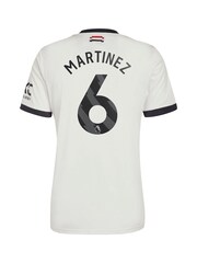 adidas White Manchester United EPL Third Shirt 2024-25 with Martinez 6 Printing - Image 3 of 3