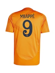 adidas Orange Real Madrid Away Authentic Shirt 2024-25 Mbappe 9 Printing - Image 3 of 3