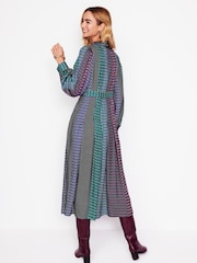 Boden Blue Pussy Bow Midi Dress - Image 3 of 6