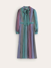 Boden Blue Pussy Bow Midi Dress - Image 6 of 6