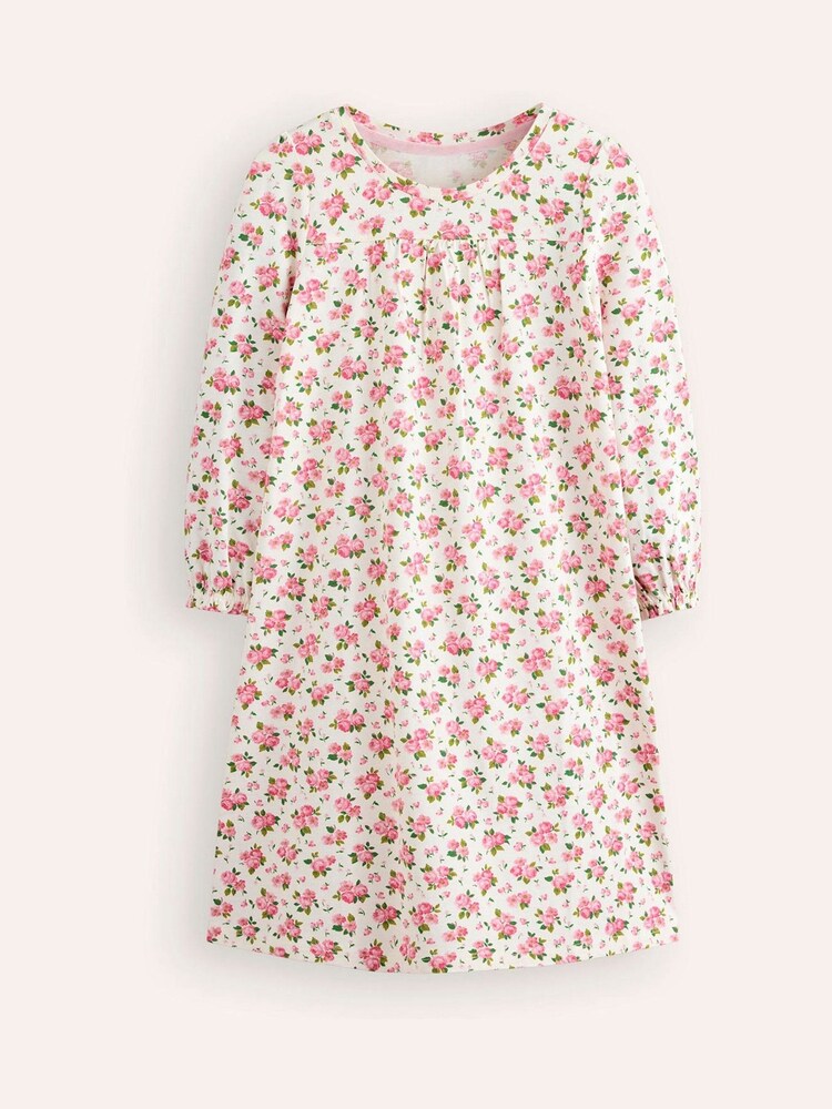 Boden White Printed Long Sleeved Nightie - Image 1 of 3 Boden White Printed Long Sleeved Nightie - Image 1 of 3