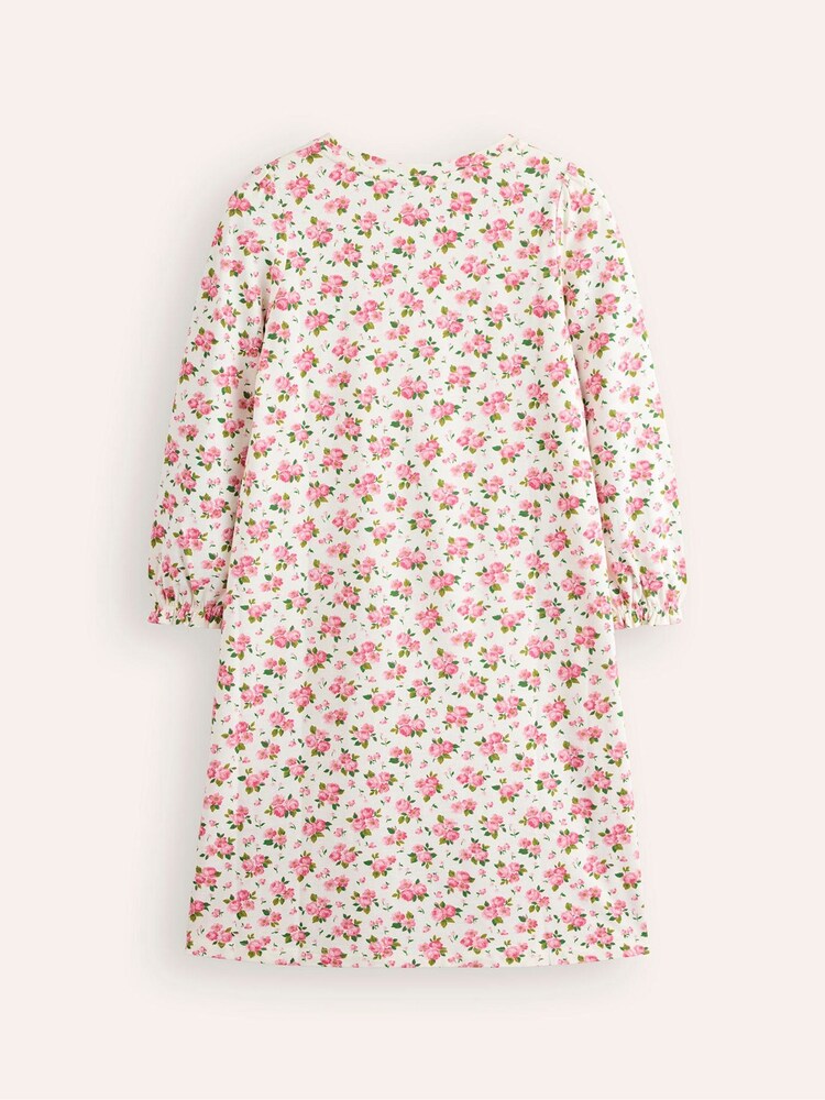 Boden White Printed Long Sleeved Nightie - Image 2 of 3 Boden White Printed Long Sleeved Nightie - Image 2 of 3