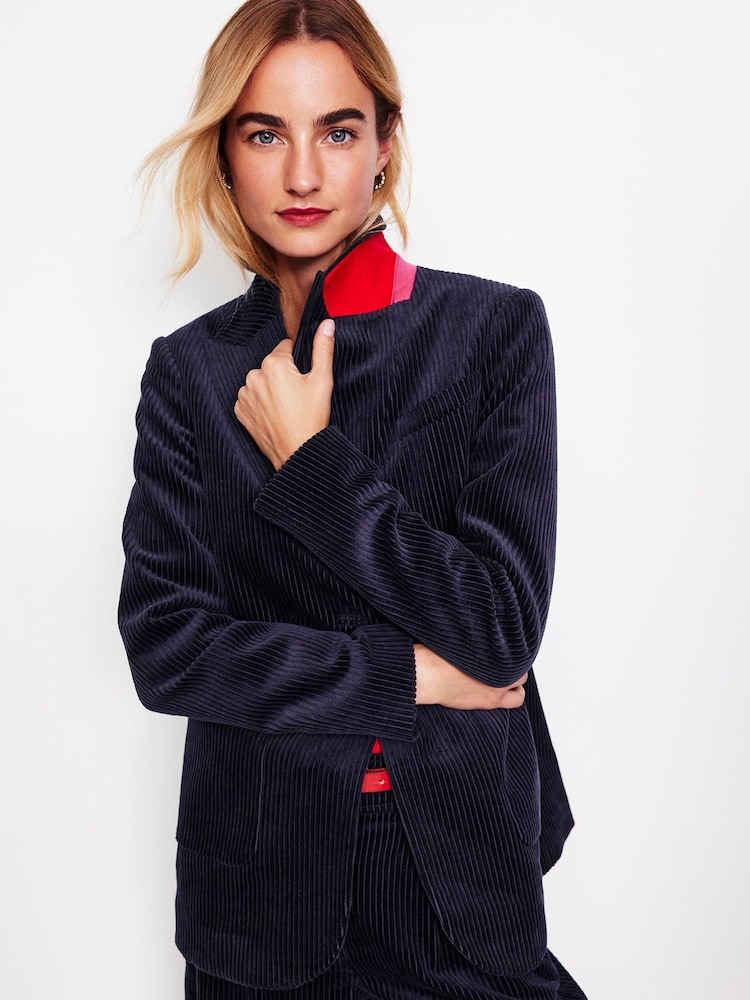 Boden Blue Relaxed Cord Blazer - Image 1 of 5