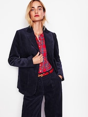 Boden Blue Relaxed Cord Blazer - Image 2 of 5