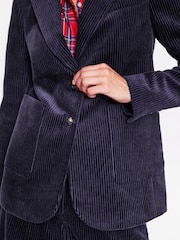 Boden Blue Relaxed Cord Blazer - Image 3 of 5