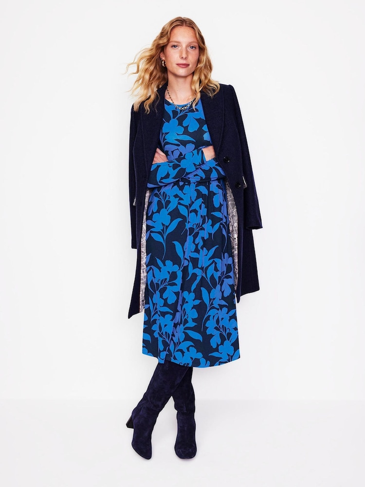 Boden Blue Puff Sleeve Blouson Dress - Image 2 of 6