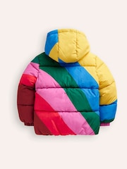 Boden Pink Rainbow Fun Padded Coat - Image 2 of 4