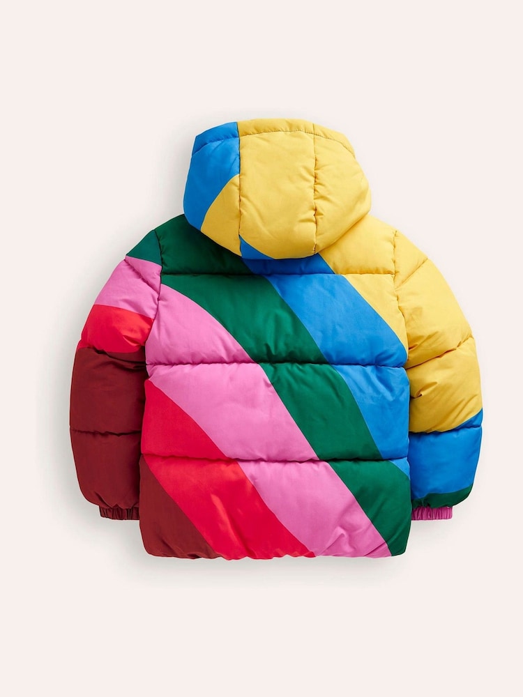Boden Pink Rainbow Fun Padded Coat - Image 2 of 4