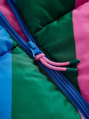 Boden Pink Rainbow Fun Padded Coat - Image 3 of 4