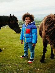 Boden Blue Reversible Cosy Borg Coat - Image 1 of 4