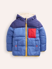 Boden Blue Reversible Cosy Borg Coat - Image 2 of 4