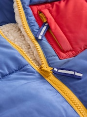 Boden Blue Reversible Cosy Borg Coat - Image 4 of 4