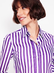 Boden Purple Sienna 100% Cotton Shirt - Image 3 of 5