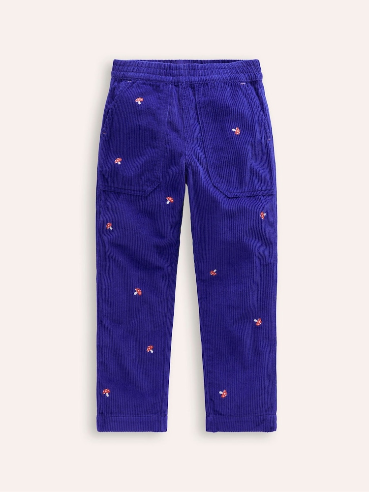 Boden Blue Pull-On Cord 100% Cotton Trousers - Image 1 of 3