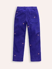 Boden Blue Pull-On Cord 100% Cotton Trousers - Image 2 of 3