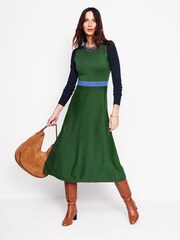 Boden Green Sam Colourblock Knitted Dress - Image 1 of 6
