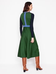 Boden Green Sam Colourblock Knitted Dress - Image 3 of 6