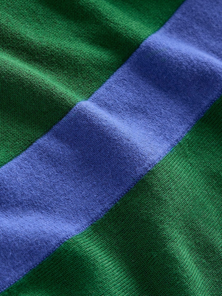Boden Green Sam Colourblock Knitted Dress - Image 6 of 6