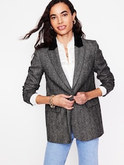 Boden Brown Relaxed Wool Blazer - Image 2 of 6