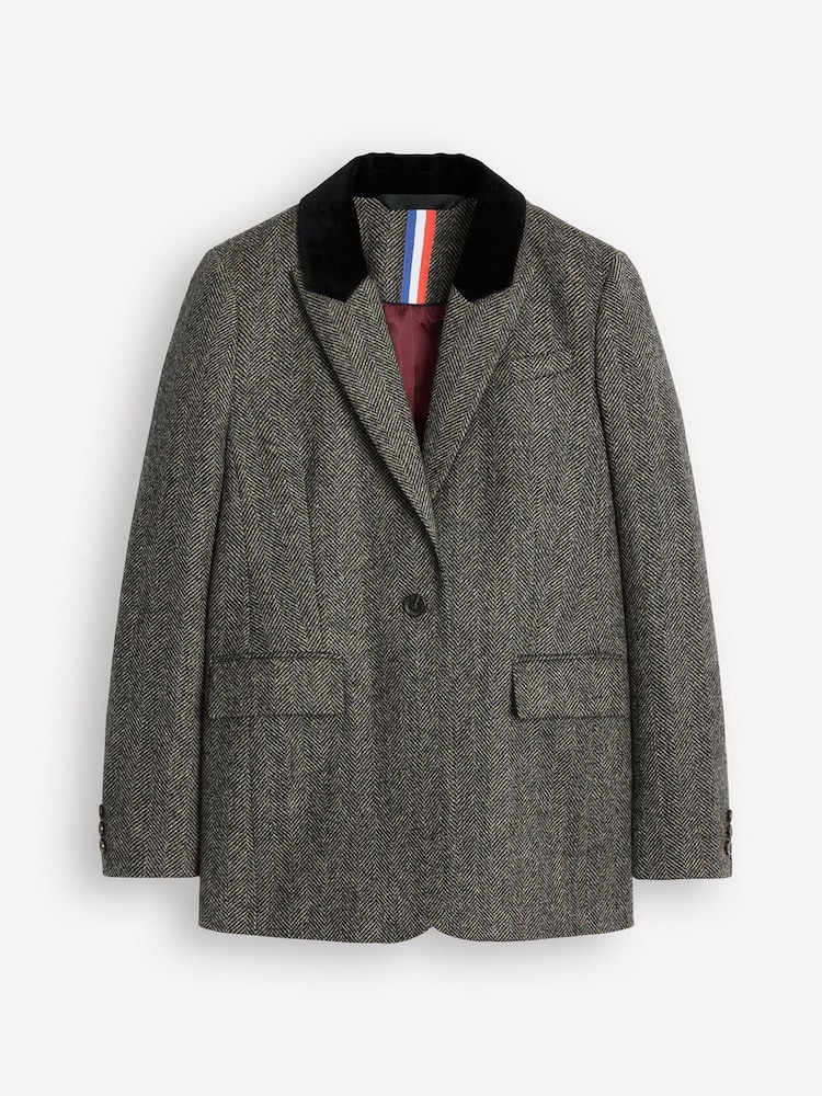 Boden Brown Relaxed Wool Blazer - Image 6 of 6