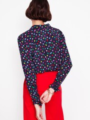 Boden Blue Sienna Silk Shirt - Image 3 of 5