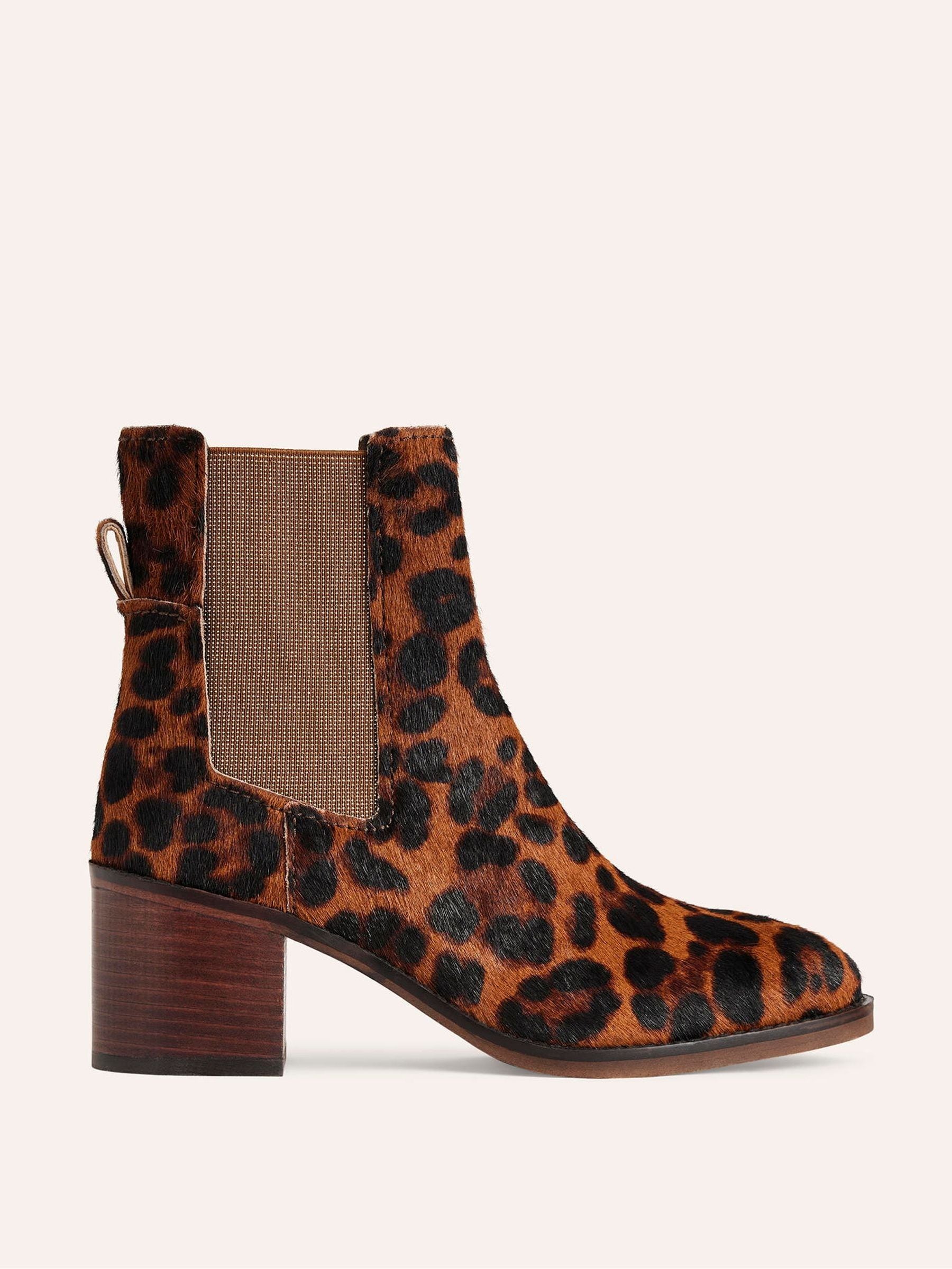 Buy Boden Animal Leopard Print Block Heel Chelsea Boots from Next Germany