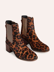 Boden Animal Leopard Print Block Heel Chelsea Boots - Image 2 of 4
