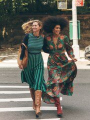 Boden Green Maria Jacquard Knitted Dress - Image 2 of 6
