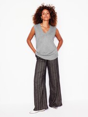 Boden Grey Longline V-Neck Tank Top - Image 4 of 6