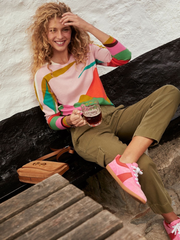 Boden Pink Lydia Cashmere Jumper - Image 1 of 6 Boden Pink Lydia Cashmere Jumper - Image 1 of 6