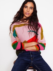 Boden Pink Lydia Cashmere Jumper - Image 5 of 6