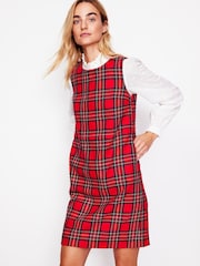 Boden Red Pia Wool Shift Dress - Image 3 of 7