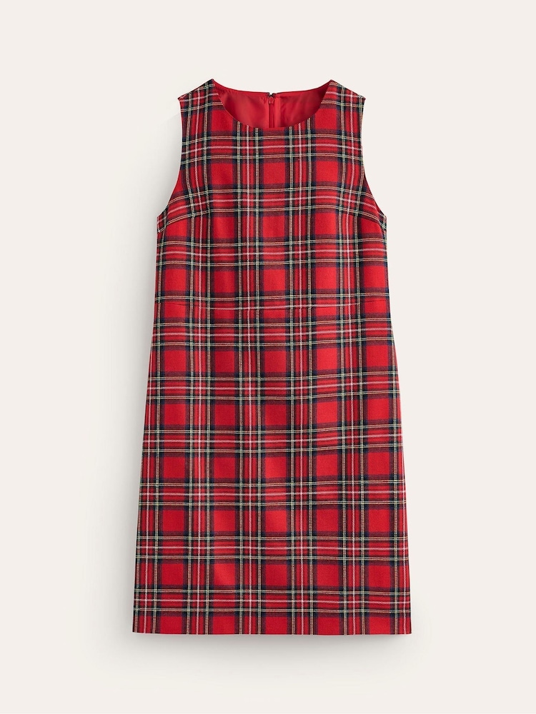 Boden Red Pia Wool Shift Dress - Image 7 of 7