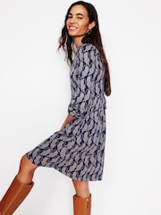Boden Blue Naomi Relaxed Jersey Dress - Image 1 of 5