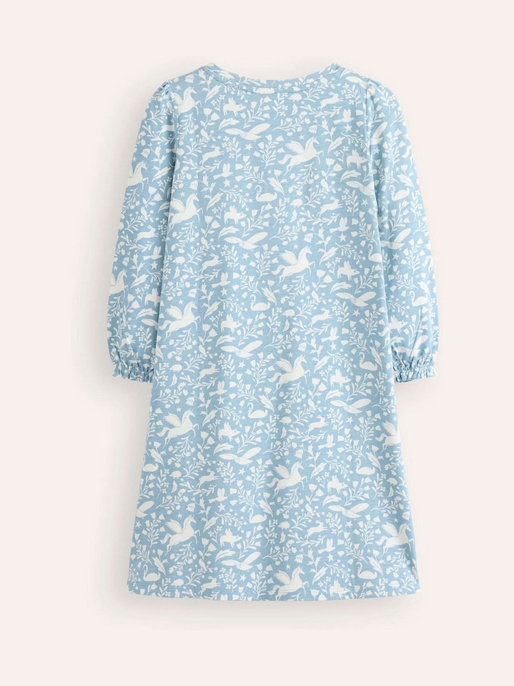 Boden Blue Printed Long Sleeved Nightie - Image 2 of 3 Boden Blue Printed Long Sleeved Nightie - Image 2 of 3