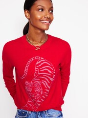 Boden Red Natasha Novelty Jumper - Image 2 of 6