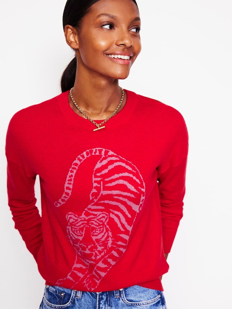 Boden Red Natasha Novelty Jumper - Image 2 of 6