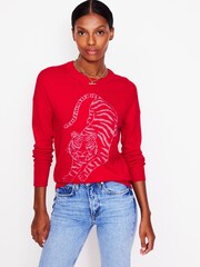 Boden Red Natasha Novelty Jumper - Image 4 of 6
