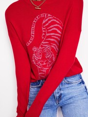 Boden Red Natasha Novelty Jumper - Image 5 of 6