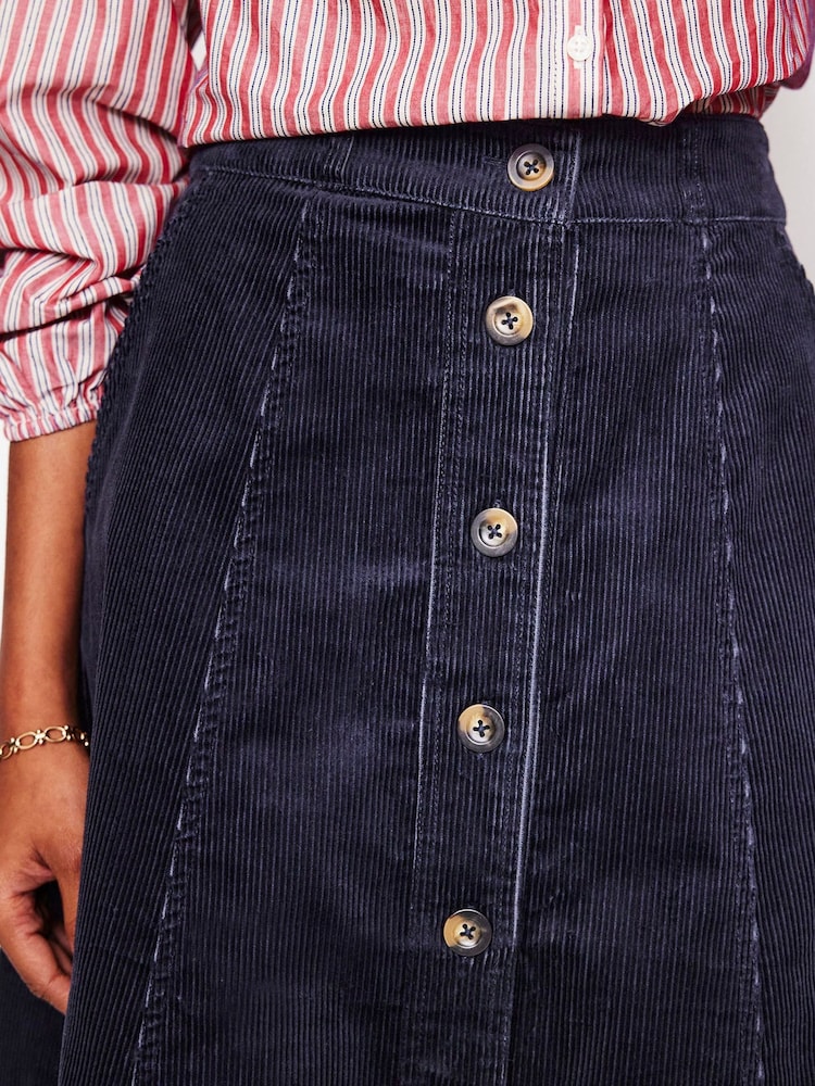 Boden Blue Petra Corduroy Midi Skirt - Image 2 of 5