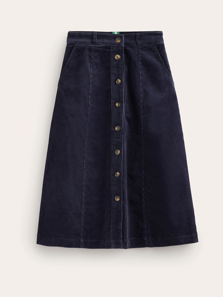 Boden Blue Petra Corduroy Midi Skirt - Image 5 of 5