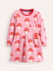 Boden Pink Loopback Sweatshirt 100% Cotton Dress - Image 1 of 3