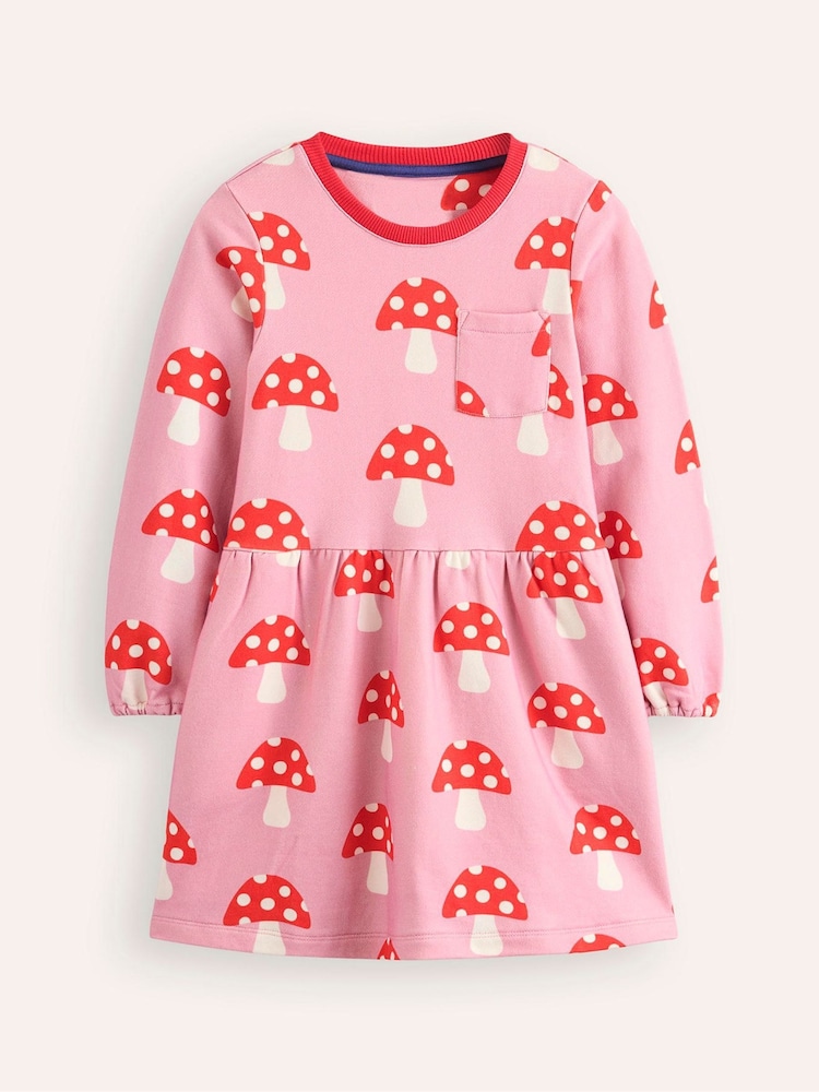 Boden Pink Loopback Sweatshirt 100% Cotton Dress - Image 1 of 3