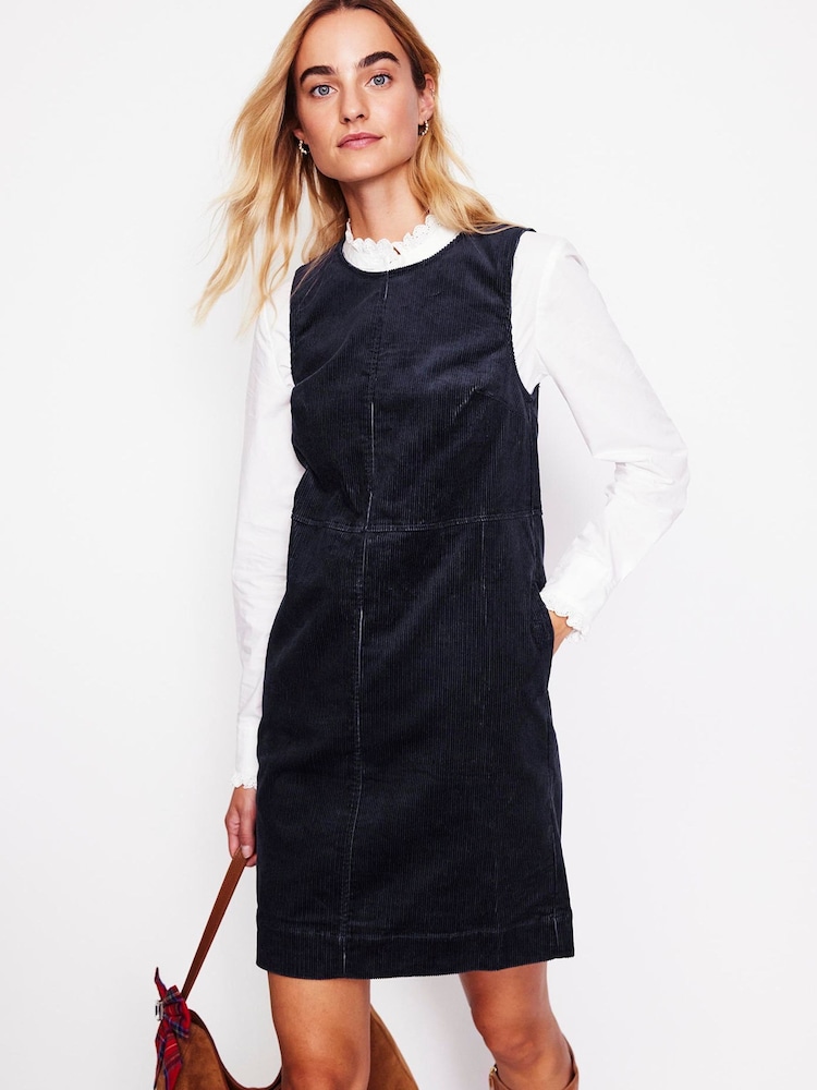 Boden Blue Pia Corduroy Shift Dress - Image 1 of 5