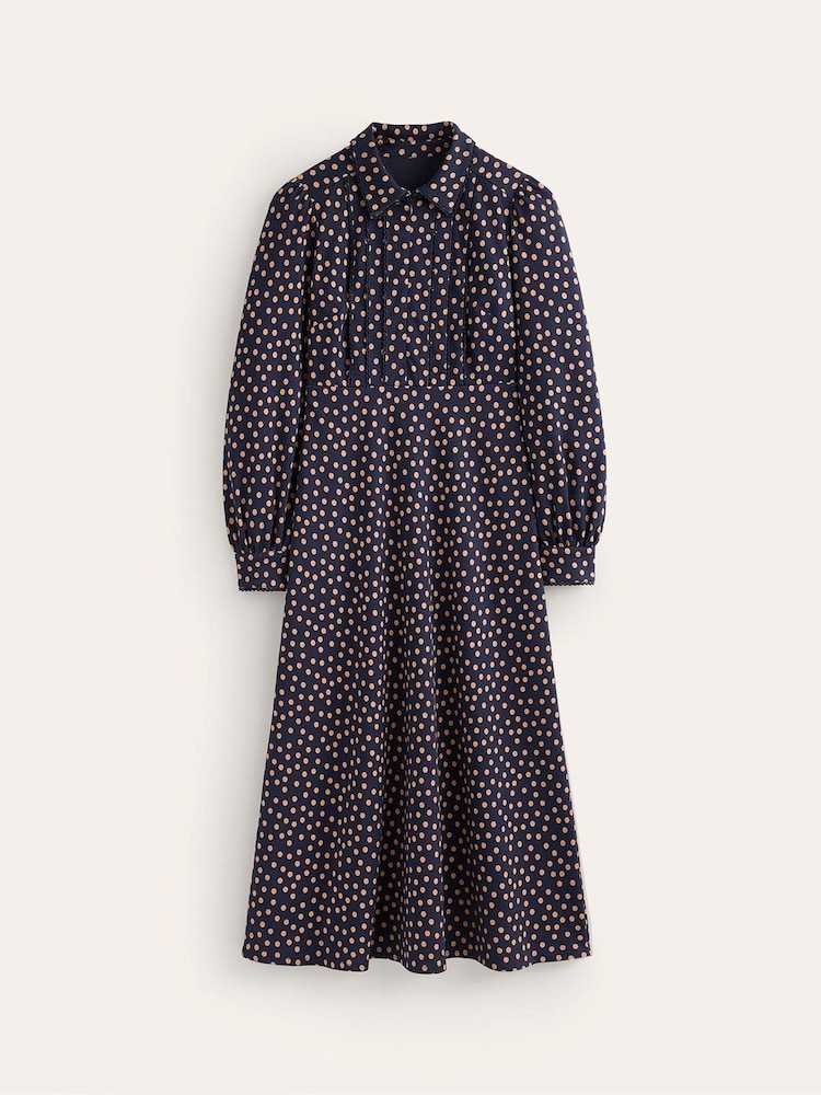 Boden Blue Piping Zip-up Ponte Dress - Image 6 of 6