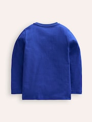 Boden Blue Owl Appliqué 100% Cotton T-Shirt - Image 2 of 3
