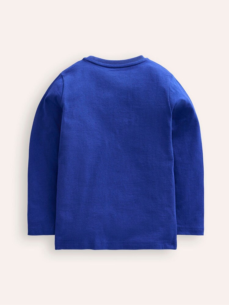 Boden Blue Owl Appliqué 100% Cotton T-Shirt - Image 2 of 3
